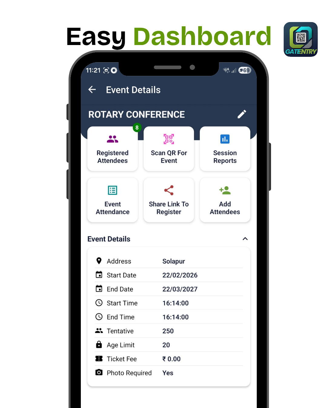 entry dashboard demo